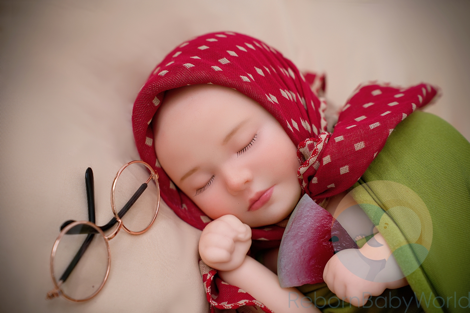 ]40cm/16inch Soft Silicone Elastic Closed Eyes Reborn Baby Girl Doll