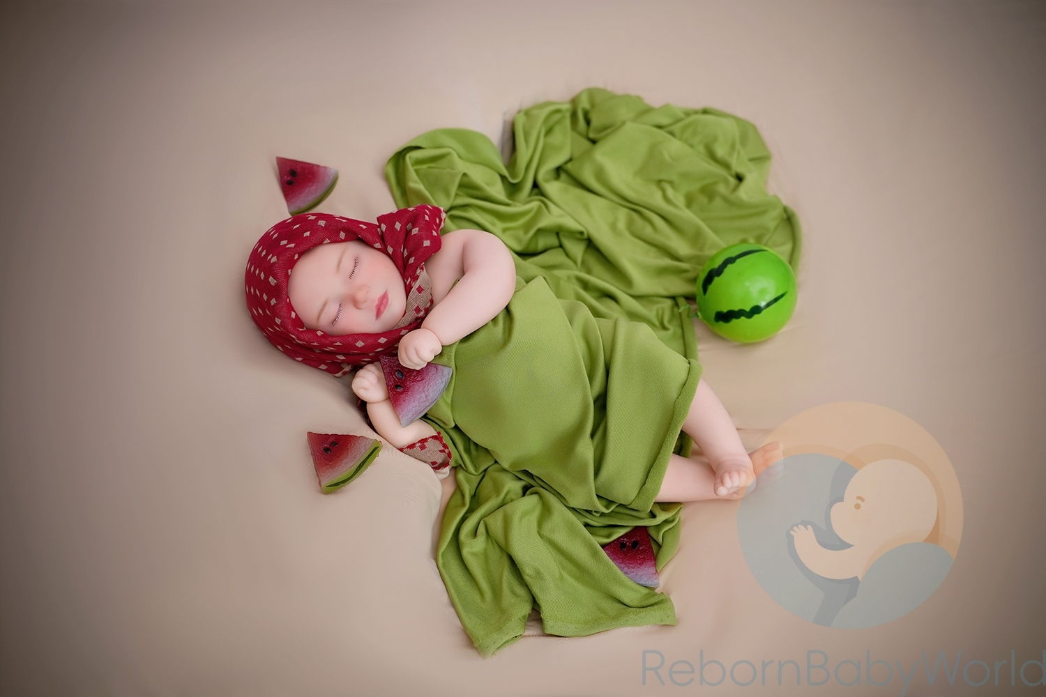 ]40cm/16inch Soft Silicone Elastic Closed Eyes Reborn Baby Girl Doll
