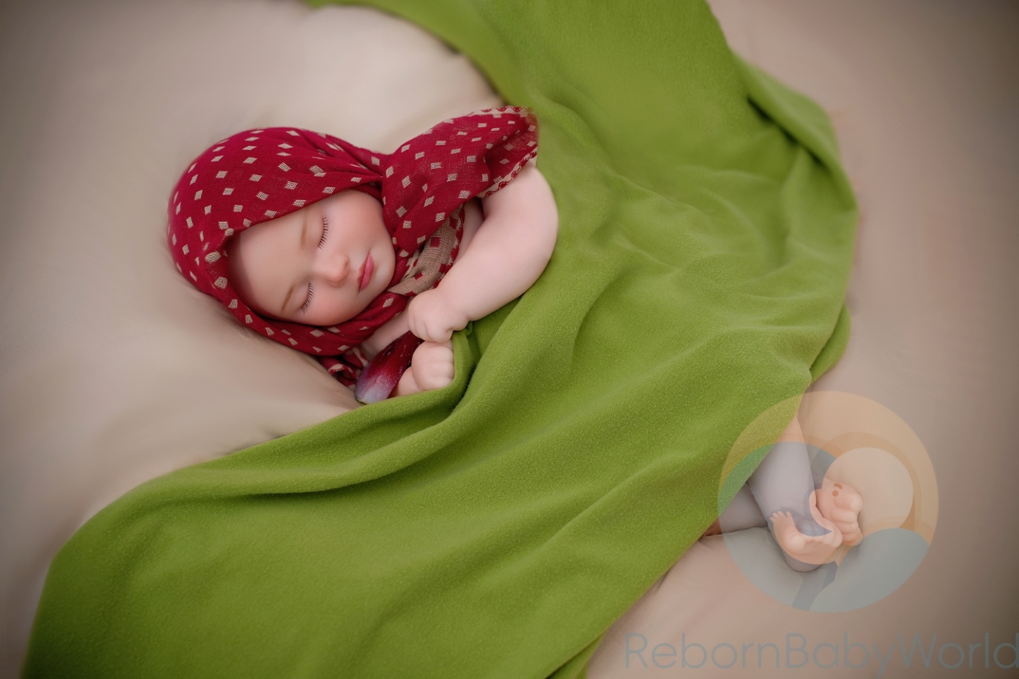 ]40cm/16inch Soft Silicone Elastic Closed Eyes Reborn Baby Girl Doll