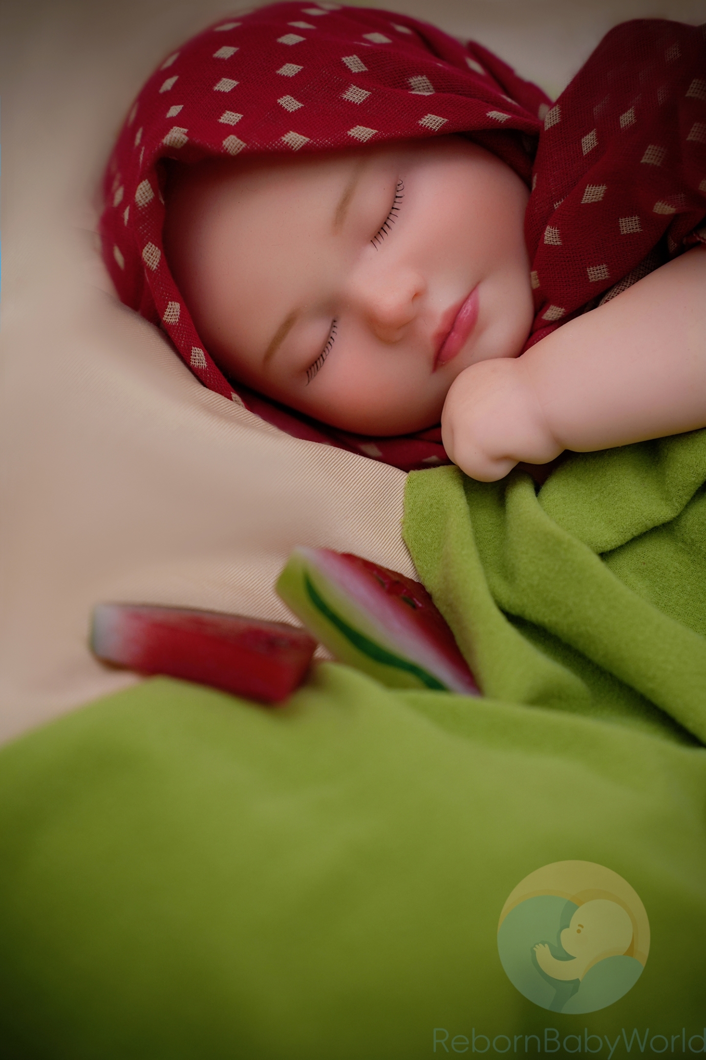 ]40cm/16inch Soft Silicone Elastic Closed Eyes Reborn Baby Girl Doll