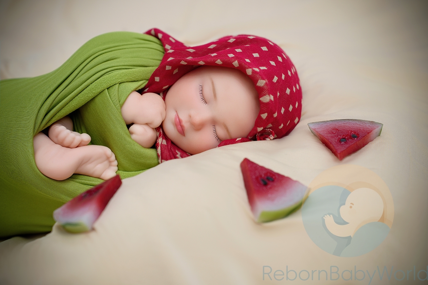 ]40cm/16inch Soft Silicone Elastic Closed Eyes Reborn Baby Girl Doll