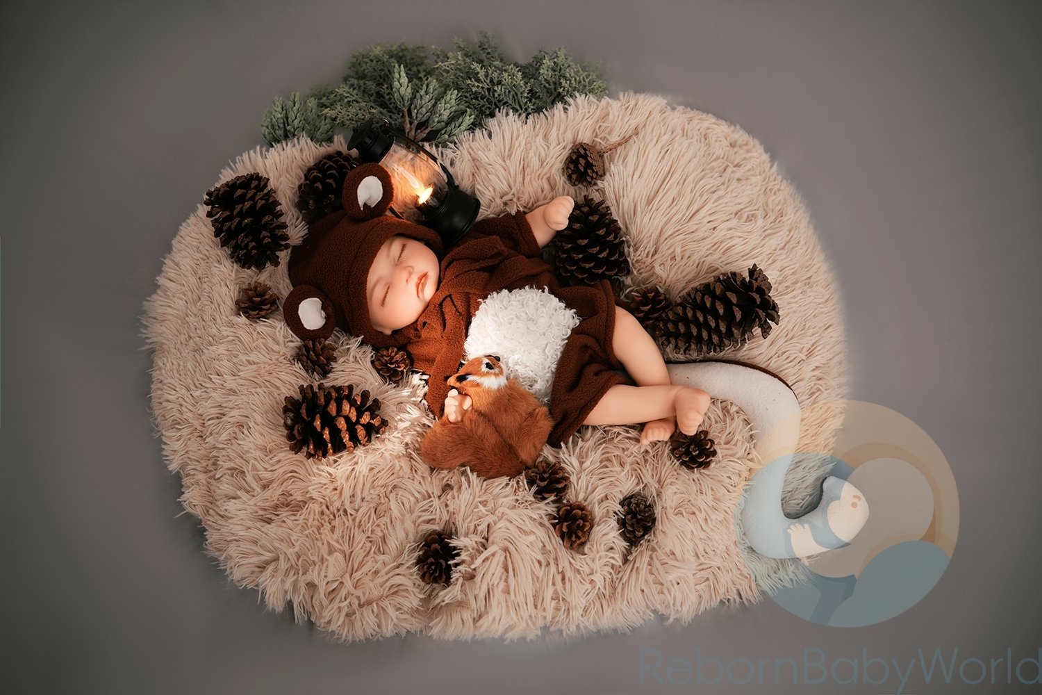 Michael-40cm/16inch soft Silicone Elastic Reborn Closed Eyes Baby Boy