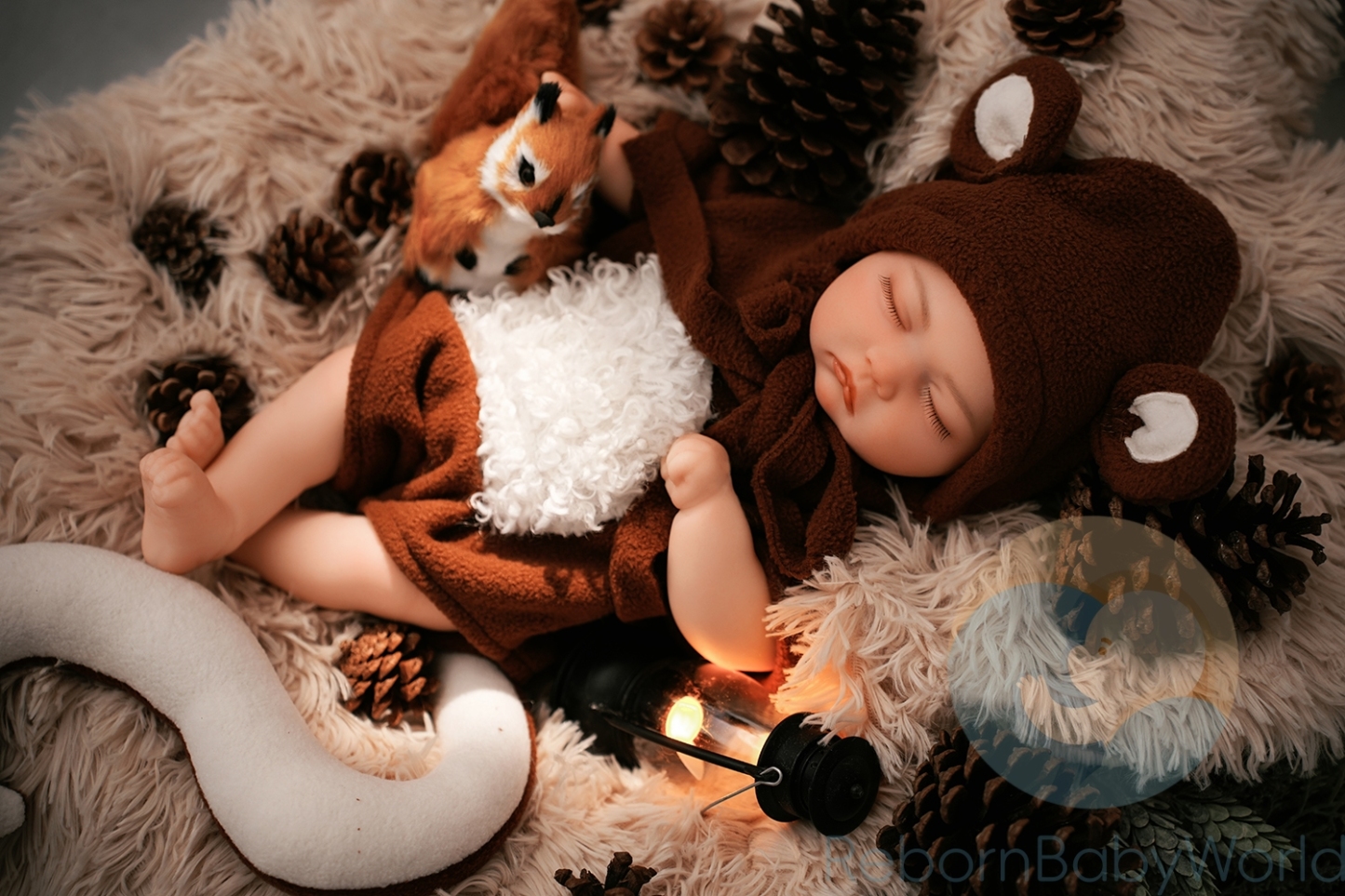 Michael-40cm/16inch soft Silicone Elastic Reborn Closed Eyes Baby Boy