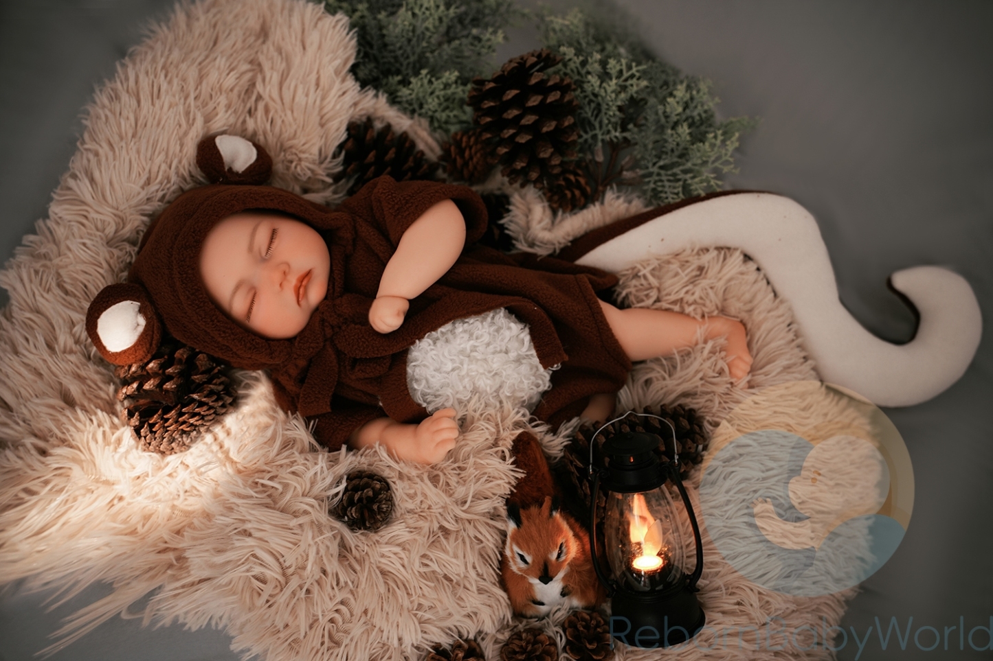 Michael-40cm/16inch soft Silicone Elastic Reborn Closed Eyes Baby Boy