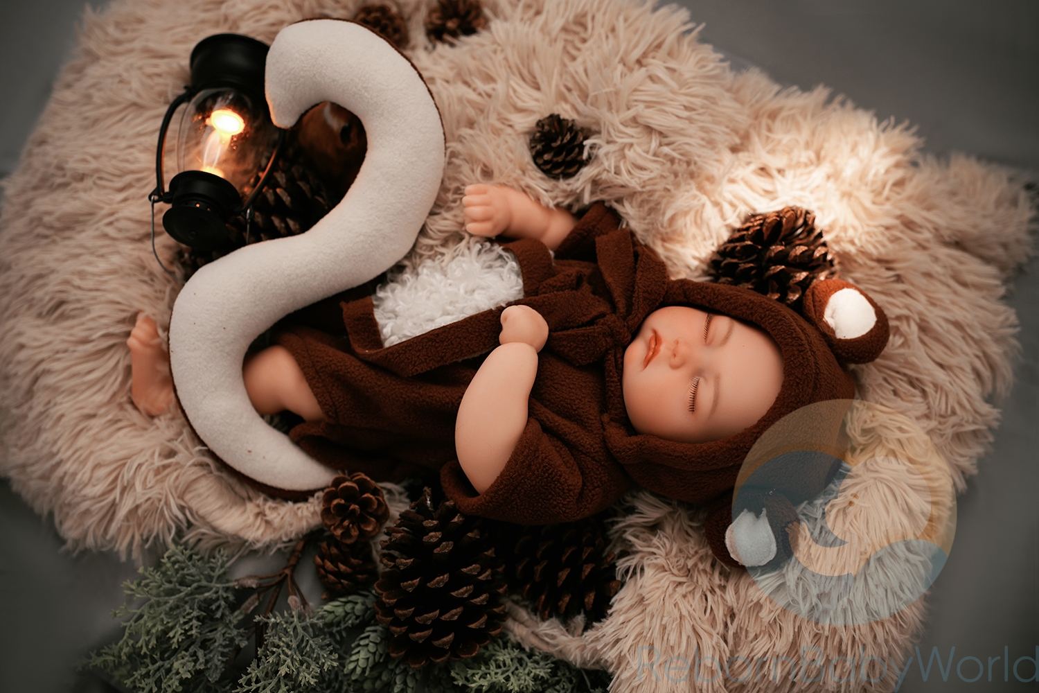 Michael-40cm/16inch soft Silicone Elastic Reborn Closed Eyes Baby Boy