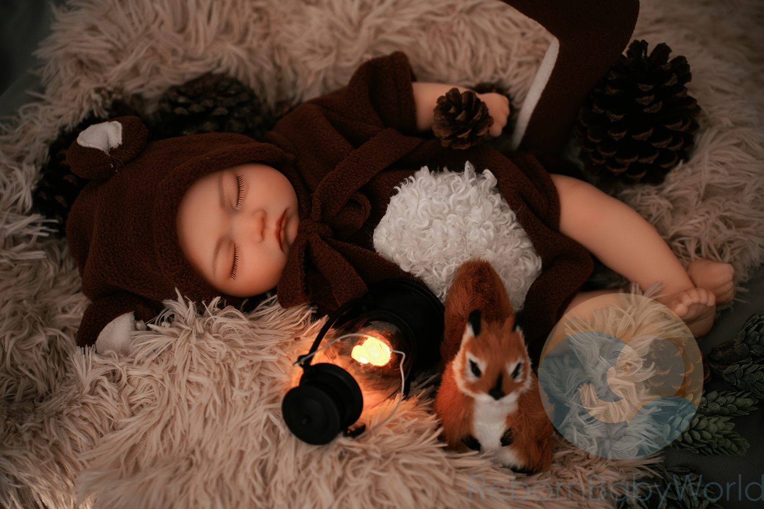 Michael-40cm/16inch soft Silicone Elastic Reborn Closed Eyes Baby Boy