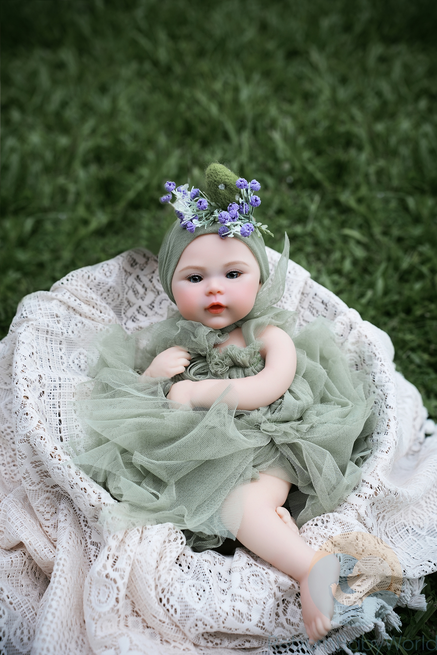 40cm/16inch Soft Silicone Elastic Reborn Baby Girl Doll