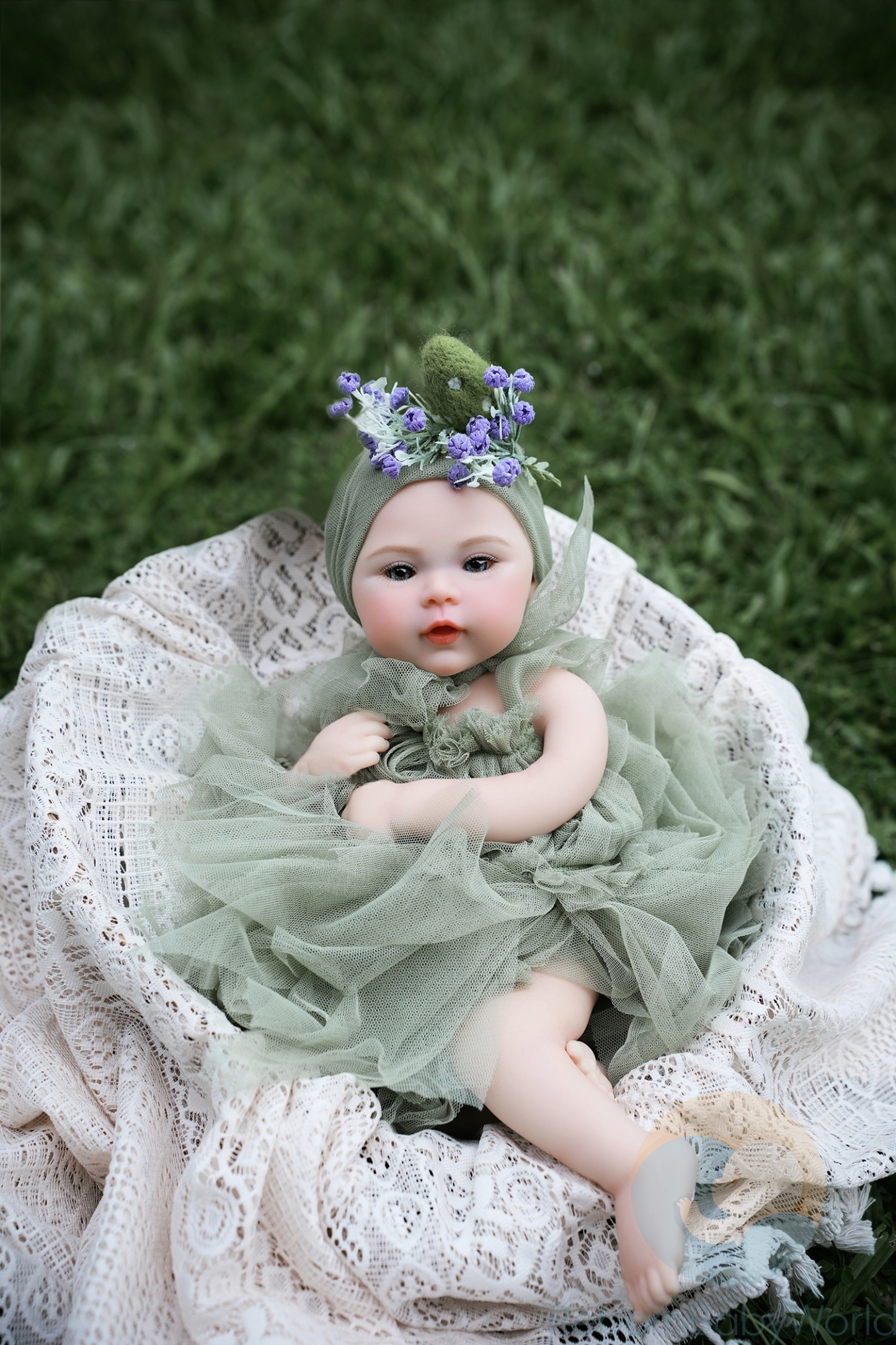 40cm/16inch Soft Silicone Elastic Reborn Baby Girl Doll