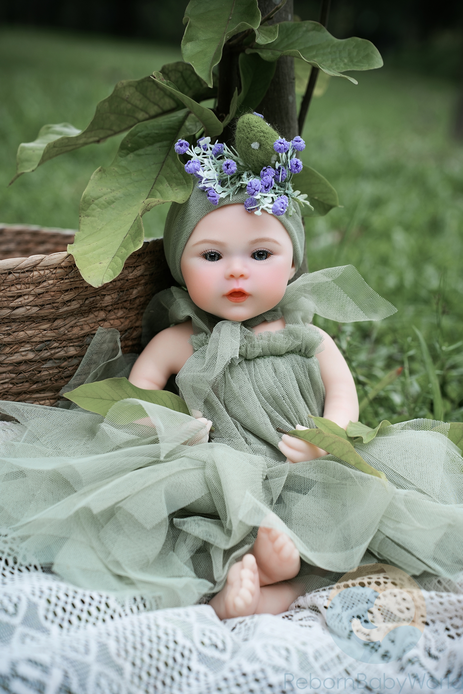 40cm/16inch Soft Silicone Elastic Reborn Baby Girl Doll