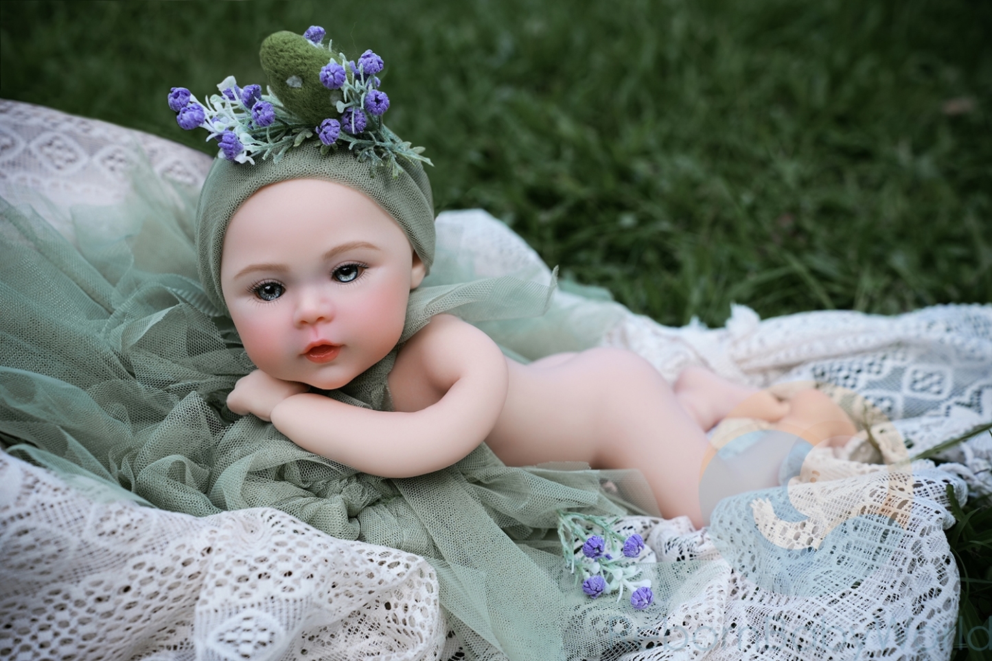 40cm/16inch Soft Silicone Elastic Reborn Baby Girl Doll