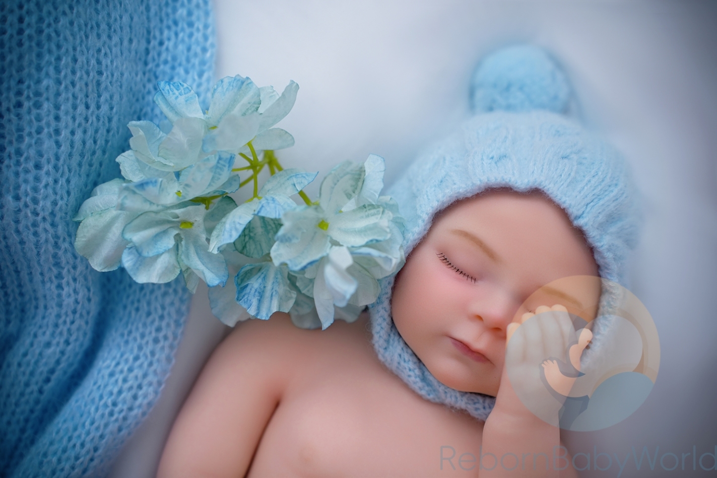 40cm/16inch Soft Silicone Elastic Closed Eyes Reborn Baby Girl Doll