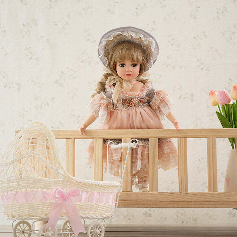 Olivier- 45cm/18Inch Vintage Porcelain Dolls Hand-Painted Palace Court Bisque Dolls