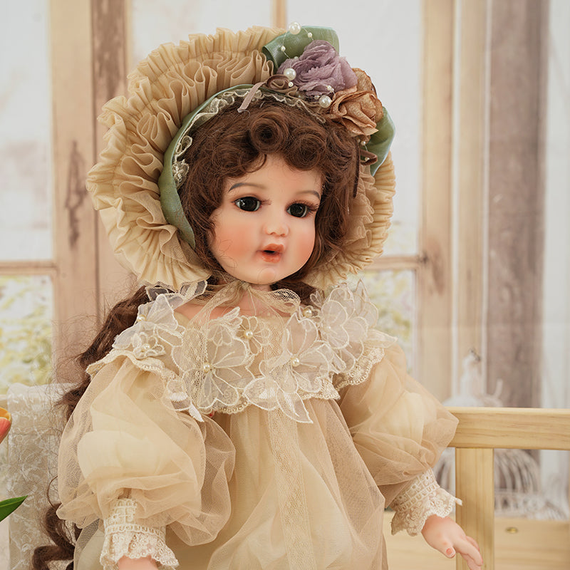 Loftina-50cm/20Inch Handcrafted Bisque Vintage Palace-Style Porcelain Doll