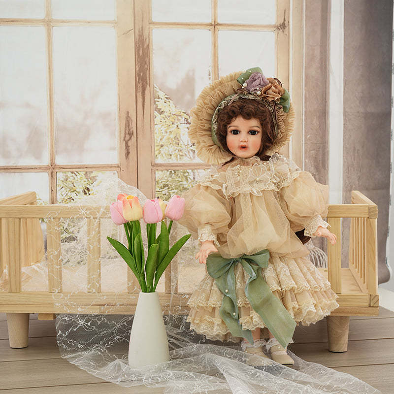 Loftina-50cm/20Inch Handcrafted Bisque Vintage Palace-Style Porcelain Doll