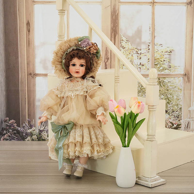 Loftina-50cm/20Inch Handcrafted Bisque Vintage Palace-Style Porcelain Doll