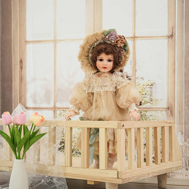 Loftina-50cm/20Inch Handcrafted Bisque Vintage Palace-Style Porcelain Doll