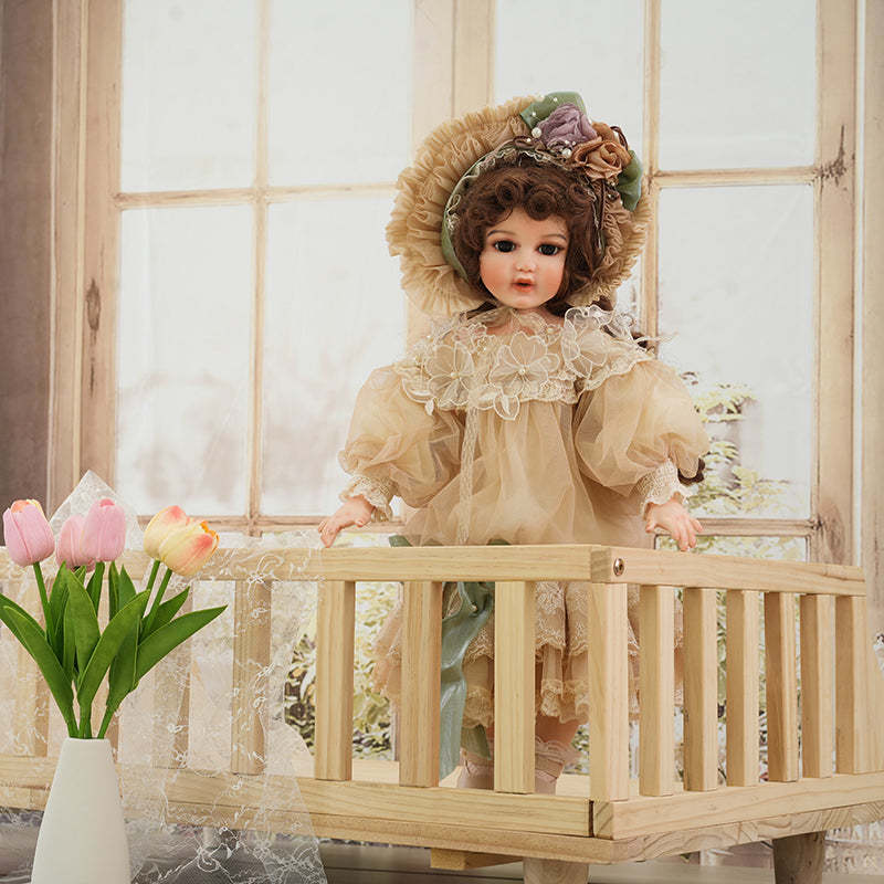 Loftina-50cm/20Inch Handcrafted Bisque Vintage Palace-Style Porcelain Doll