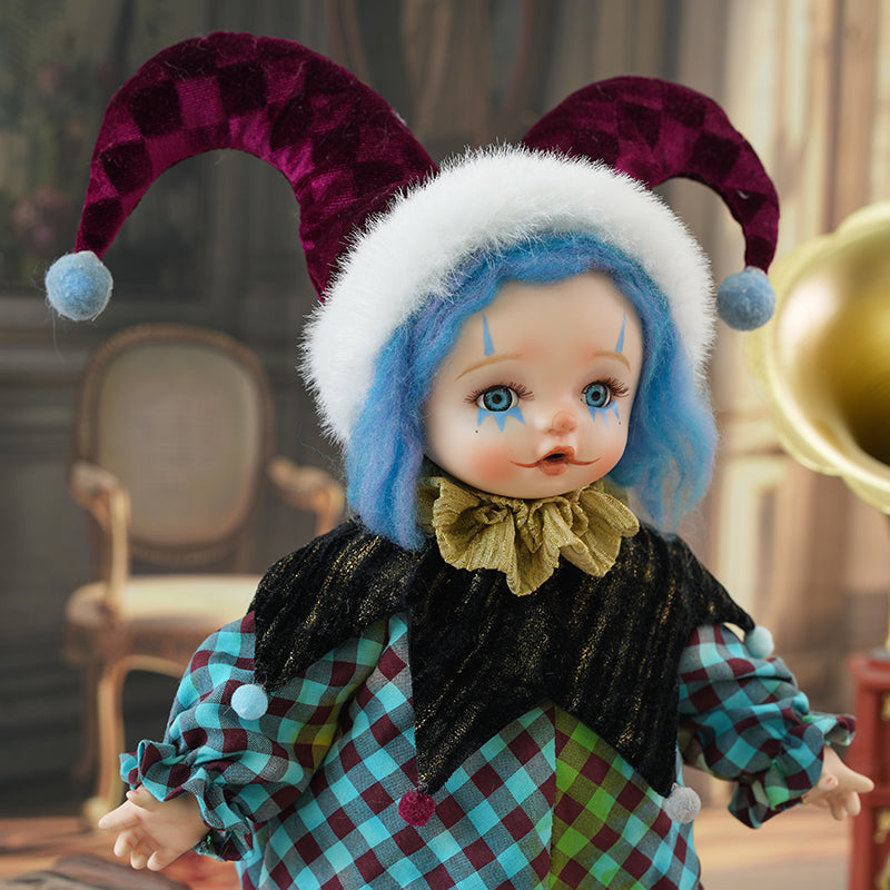 Bobo-36cm/14Inch Handcrafted Porcelain Clown Doll Halloween Baby Doll Gift