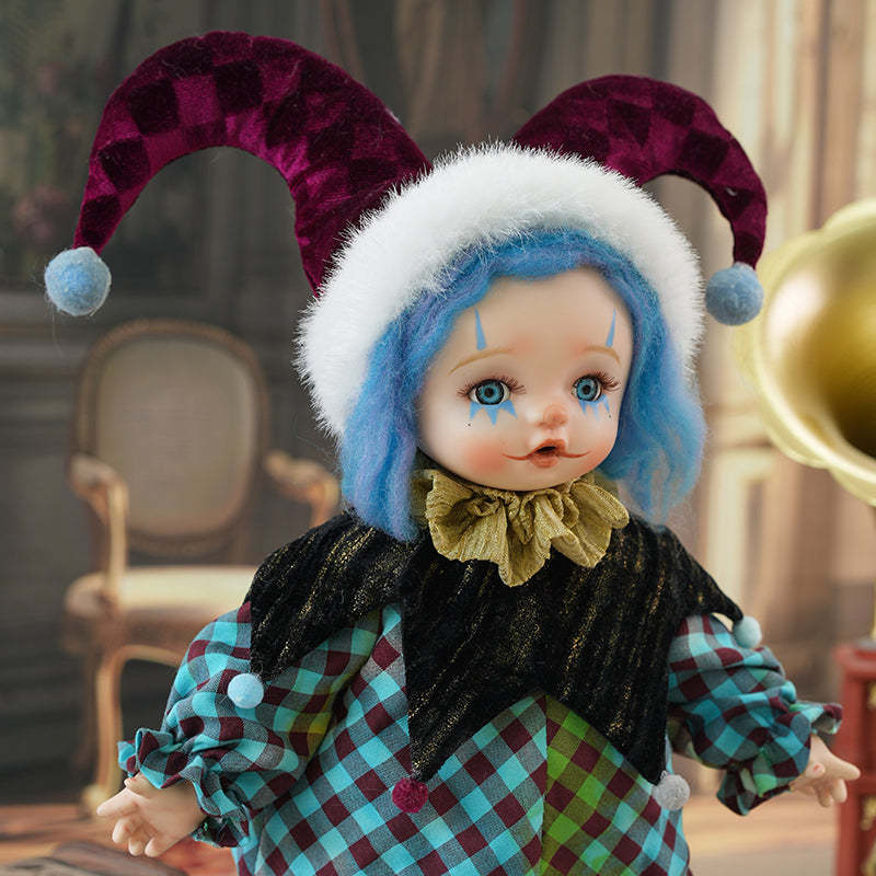 Bobo-36cm/14Inch Handcrafted Porcelain Clown Doll Halloween Baby Doll Gift