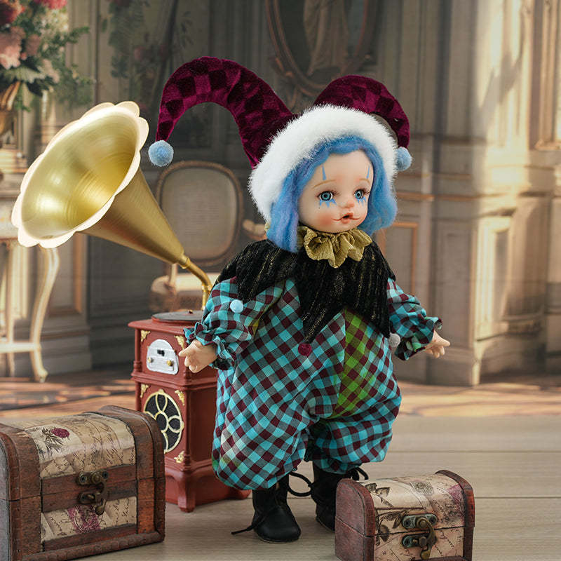 Bobo-36cm/14Inch Handcrafted Porcelain Clown Doll Halloween Baby Doll Gift