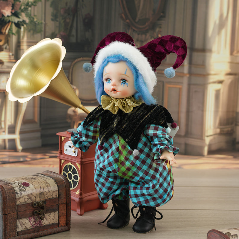 Bobo-36cm/14Inch Handcrafted Porcelain Clown Doll Halloween Baby Doll Gift