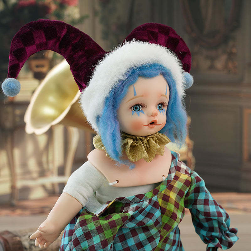 Bobo-36cm/14Inch Handcrafted Porcelain Clown Doll Halloween Baby Doll Gift