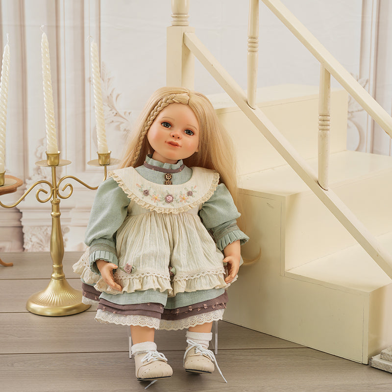 Daphne-56cm/22inch Hand-painted Ceramic Pastoral Doll Toy Porcelain Collectible Girl Dolls