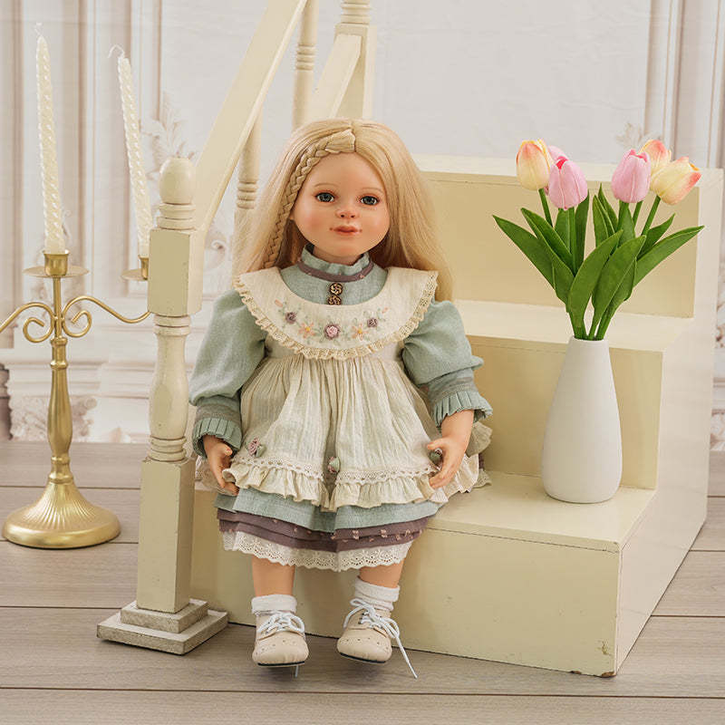 Daphne-56cm/22inch Hand-painted Ceramic Pastoral Doll Toy Porcelain Collectible Girl Dolls