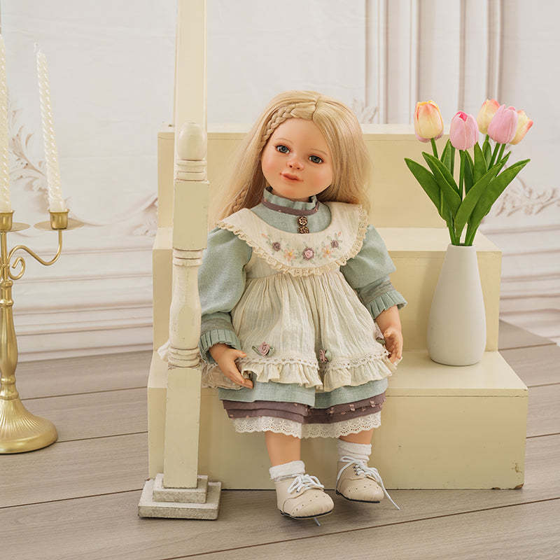 Daphne-56cm/22inch Hand-painted Ceramic Pastoral Doll Toy Porcelain Collectible Girl Dolls
