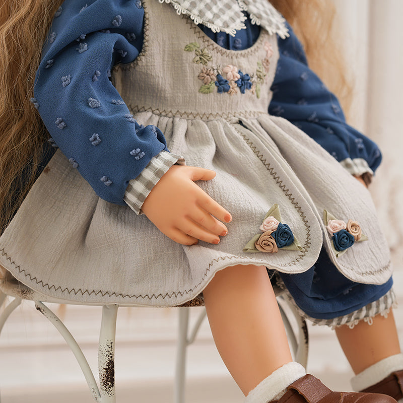 Daphne-56cm/22Inch Hand-painted Porcelain Pastoral Doll Toy For Children Birthday Gifts