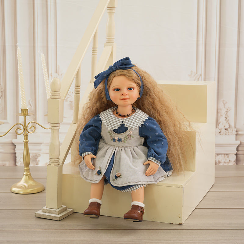 Daphne-56cm/22Inch Hand-painted Porcelain Pastoral Doll Toy For Children Birthday Gifts