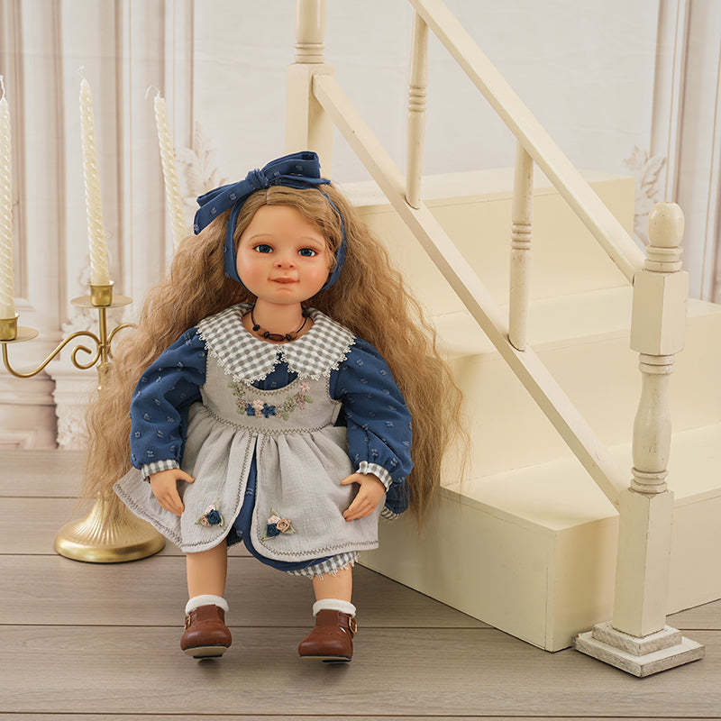 Daphne-56cm/22Inch Hand-painted Porcelain Pastoral Doll Toy For Children Birthday Gifts