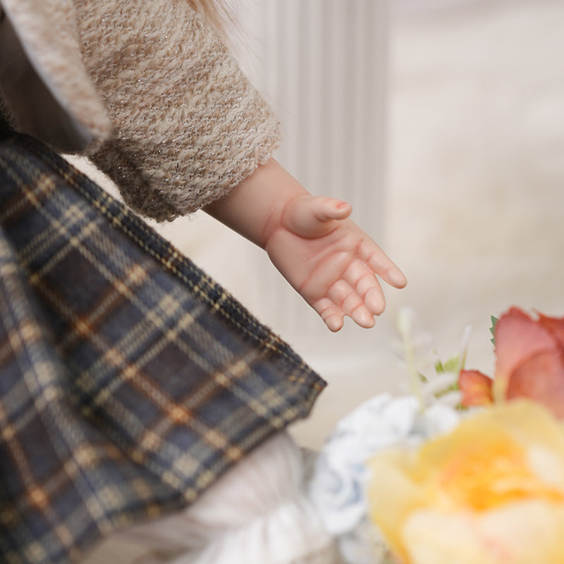 Lily- 40cm/16Inch Porcelain Fabric Country‑Style Dress-up Doll Collectible with Fully Hand‑Painted Face‑Up