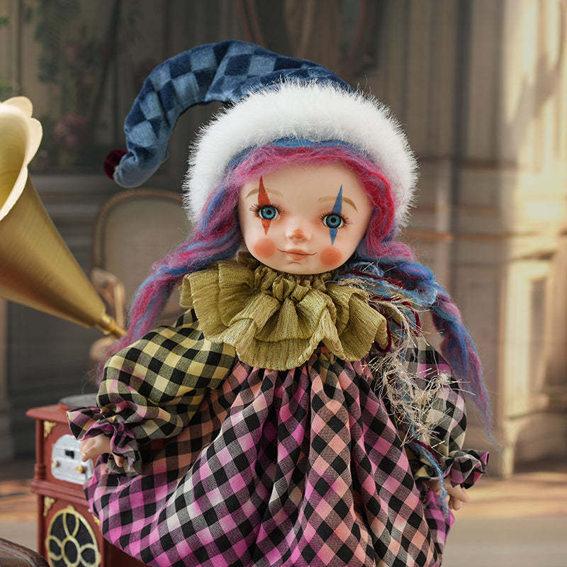 Bobo-36cm/14Inch Clown Doll Christmas Present Hand-painted Porcelain Dolls Collectible