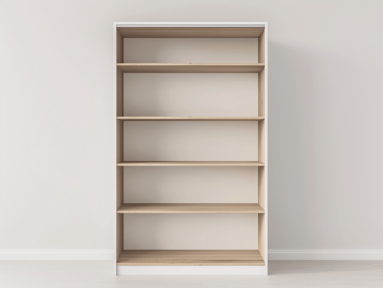 Open kledingkast hout 80×40×180 cm – wit/naturel – met meerdere legplanken