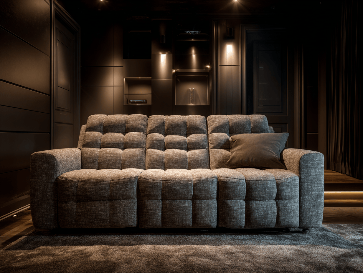 3-zitsbank stof 225×98×100 cm – grijs – moderne stijl met kussens