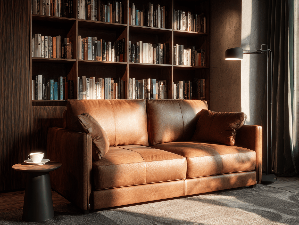 2-zitsbank 165×90×95 cm – bruin leer – klassiek design