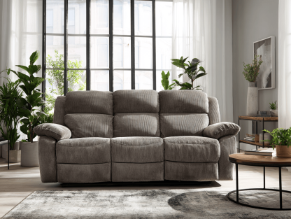 3-zitsbank corduroy stof 225×102×104 cm – taupegrijs – moderne stijl met relaxfunctie