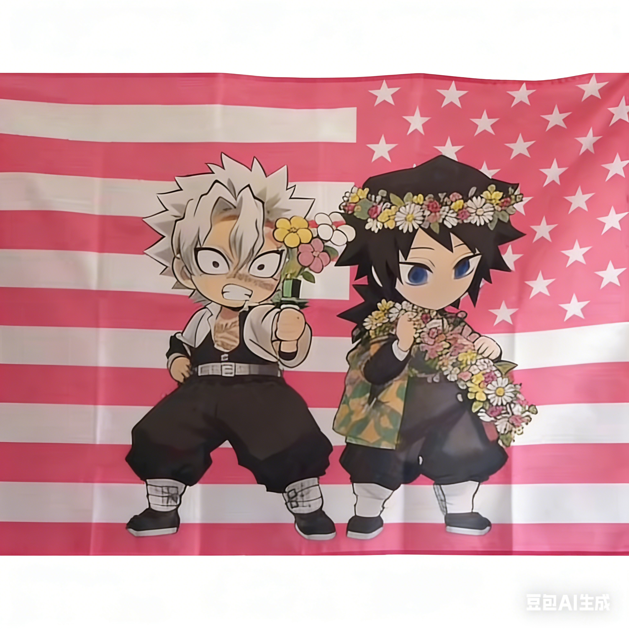 Demon Slayer American flag