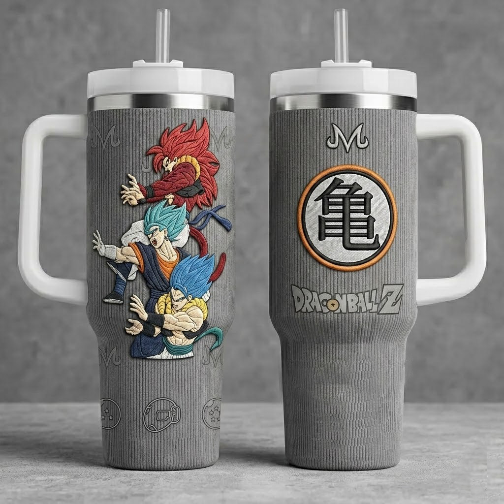 Dragon Ball Corduroy-Print Tumbler Cup