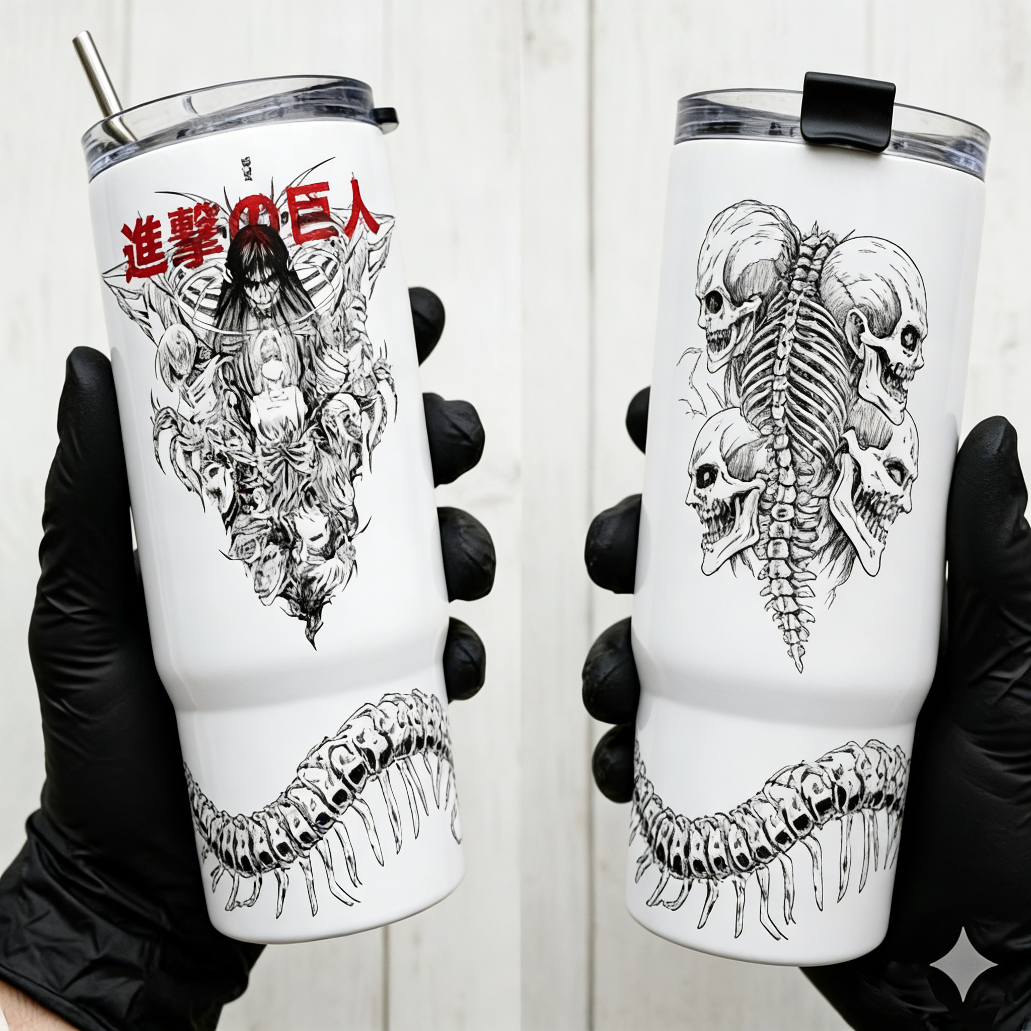 Attack on Titan Themed engraved Stanley Tumbler Cup