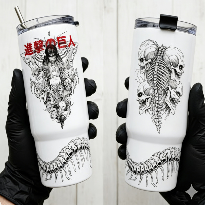 Attack on Titan Themed engraved Stanley Tumbler Cup