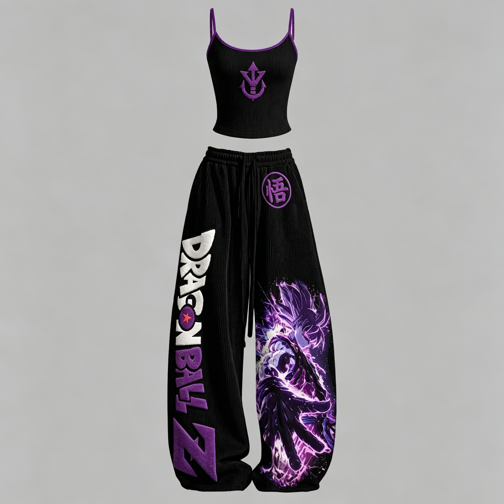 DRAGON BALL Top & Elasticated Trousers Corduroy Two-Piece Set