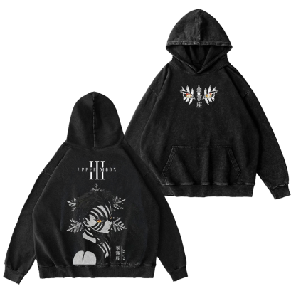 Akaza,Demon Slayer Vintage Hoodie