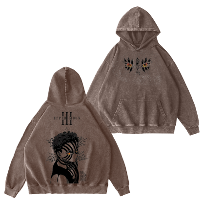 Akaza,Demon Slayer Vintage Hoodie