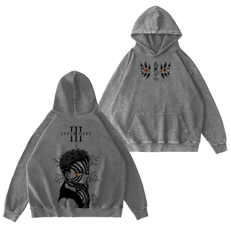 Akaza,Demon Slayer Vintage Hoodie