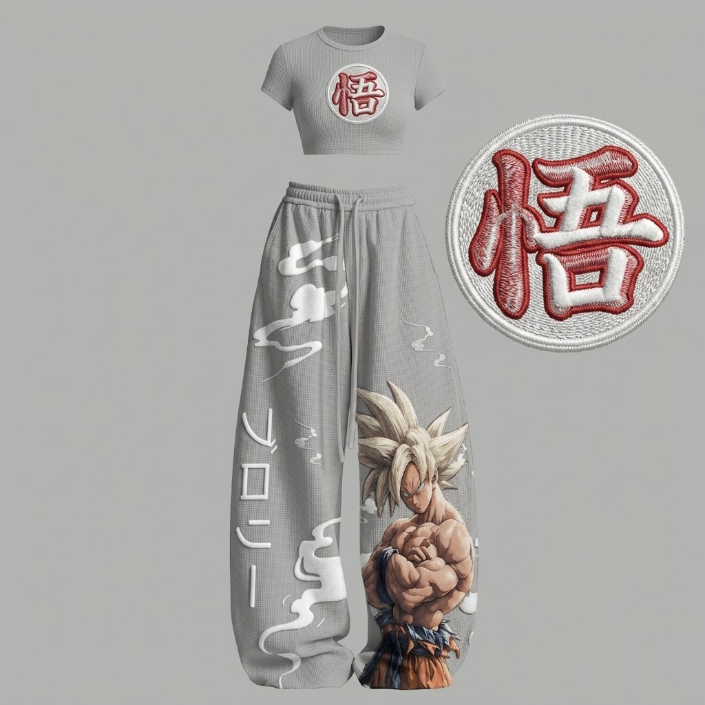 DRAGON BALL Women T-Shirt & Elasticated Trousers Two-Piece Set