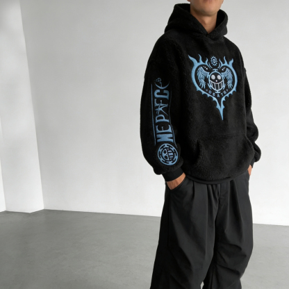 Men's Demon Slayer: Kimetsu no Yaiba Tanjiro Kamado Color-blocked Plush Hoodie