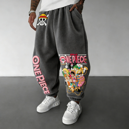 ONE PIECE  Color-blocked Plush Hoodie