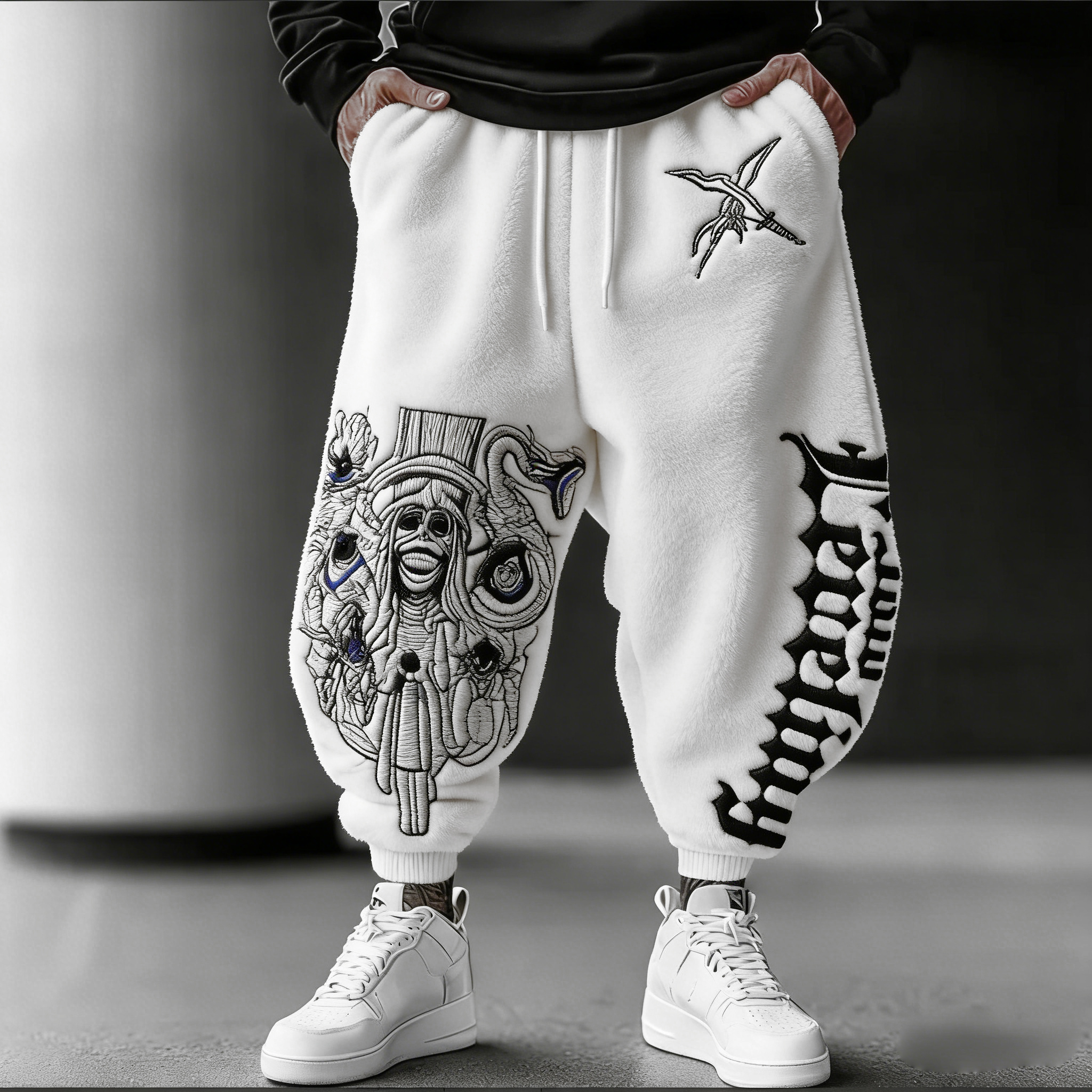 Men Demon Slayer Zenitsu Agatsuma Color-blocked Plush Hoodie